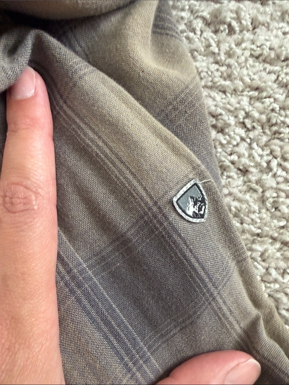 Kuhl Men's Brown and Gray Plaid Button-Down Shirt - Picture 7 of 7